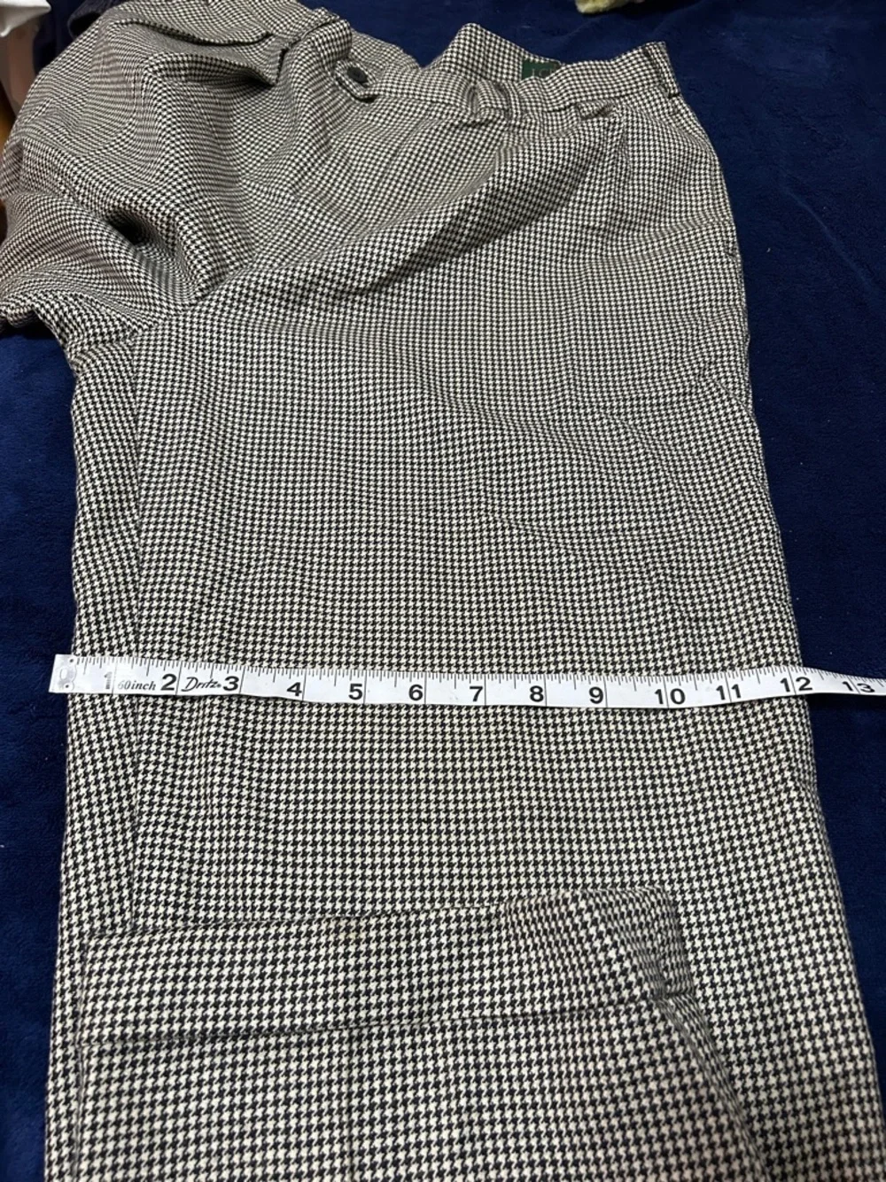 J. Crew Black and White Houndstooth Pants 100%wool - Picture 9 of 10